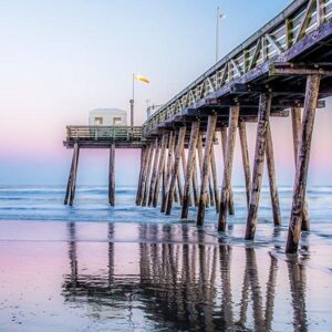Photograph of Ocean City NJ Fishing Pier at sunset(20x27),Canvas Art,Photo,wall art.