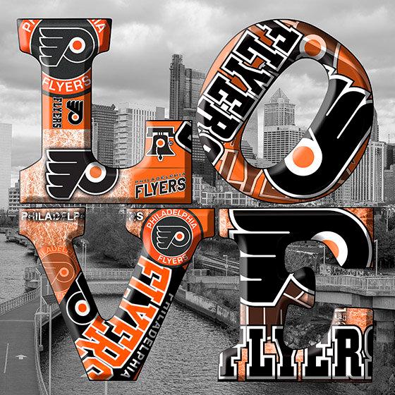 Philadelphia Flyers Love (12 x12) ,Canvas Art,Sports Canvas,Office Art,Sport Wall Art. - Image 2