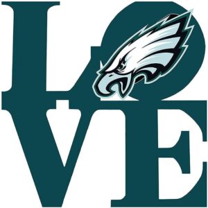 Philadelphia Love Eagle ,Canvas Art (12 x 12) ,Eagle Art,Sports Art,Philly Sport.